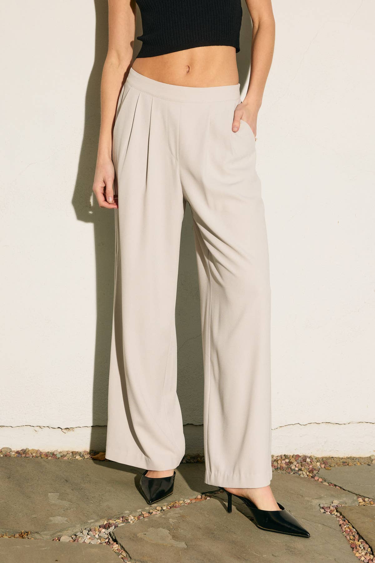 Pull On Wide Leg Trousers (1)