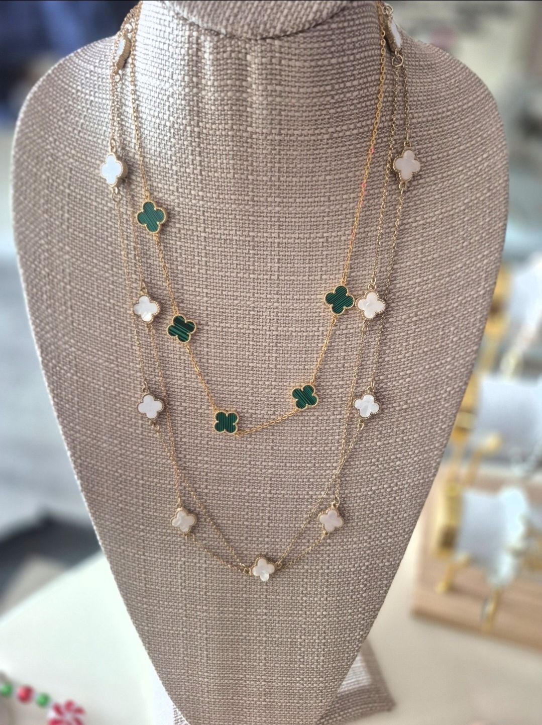 Emerald Clover Necklace