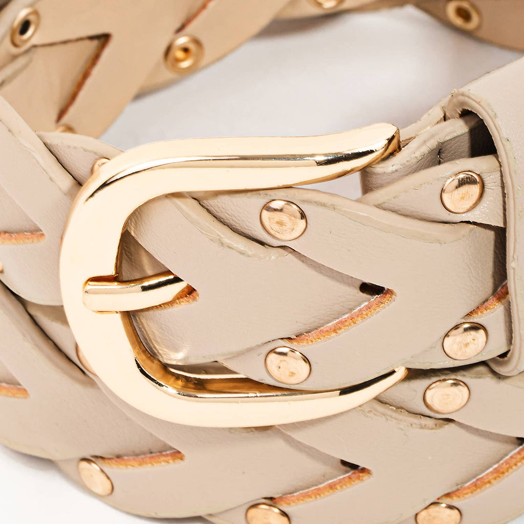 Braided Design Fashion Vegan Leather Belt