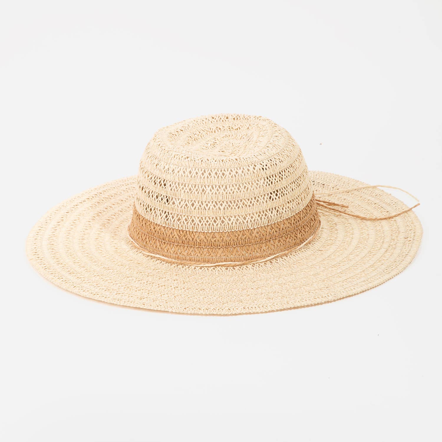 Straw Braided Ribbon Strap Sun Hat
