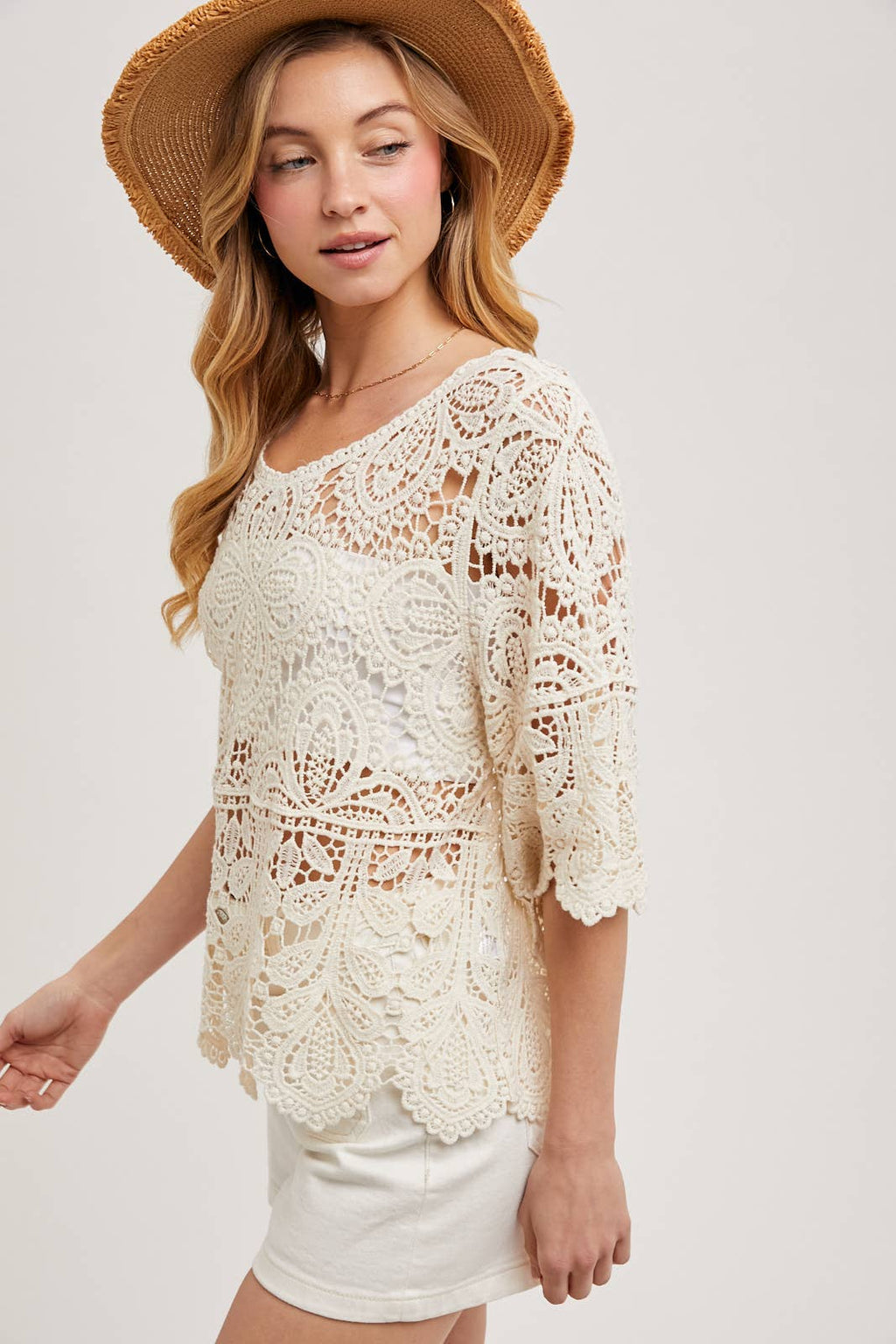 CROCHET LACE TOP