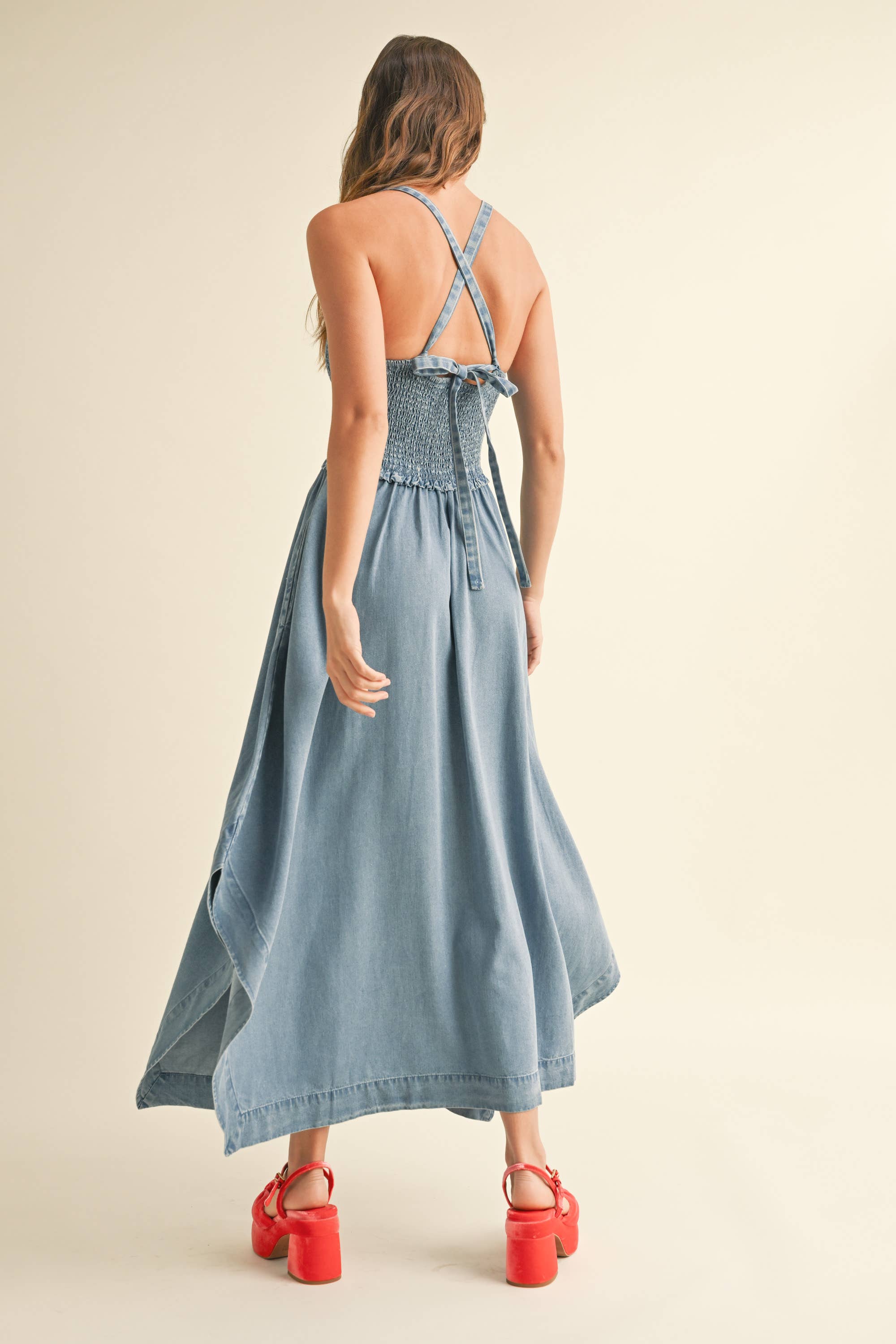 SMOCKING TOP LONG DRESS