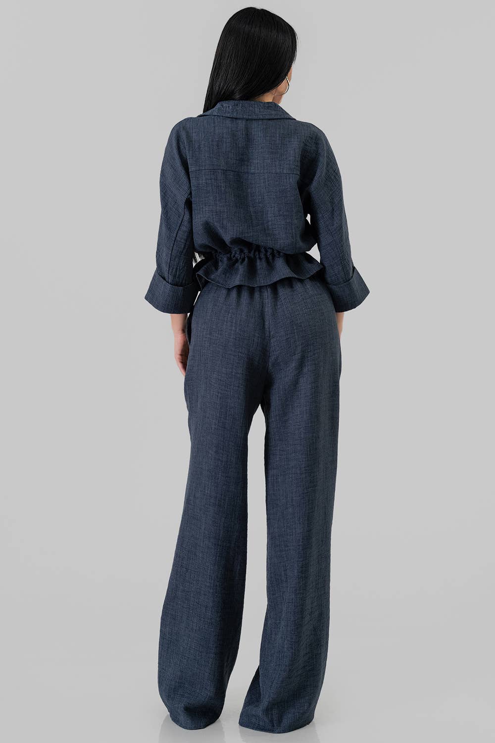 BJ2189-SET_Utility Zip-Front Top & Wide-Leg Set