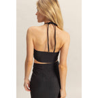 Halter Top & Knotted Skirt Set