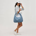 Dare to Dream - Large Woven Denim Hobo
