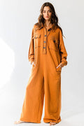 Chestnut Oversize French Terry Jumpsuit