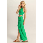 Halter Top & Knotted Skirt Set