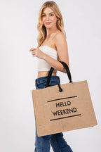 Hello Weekend Tote Bag