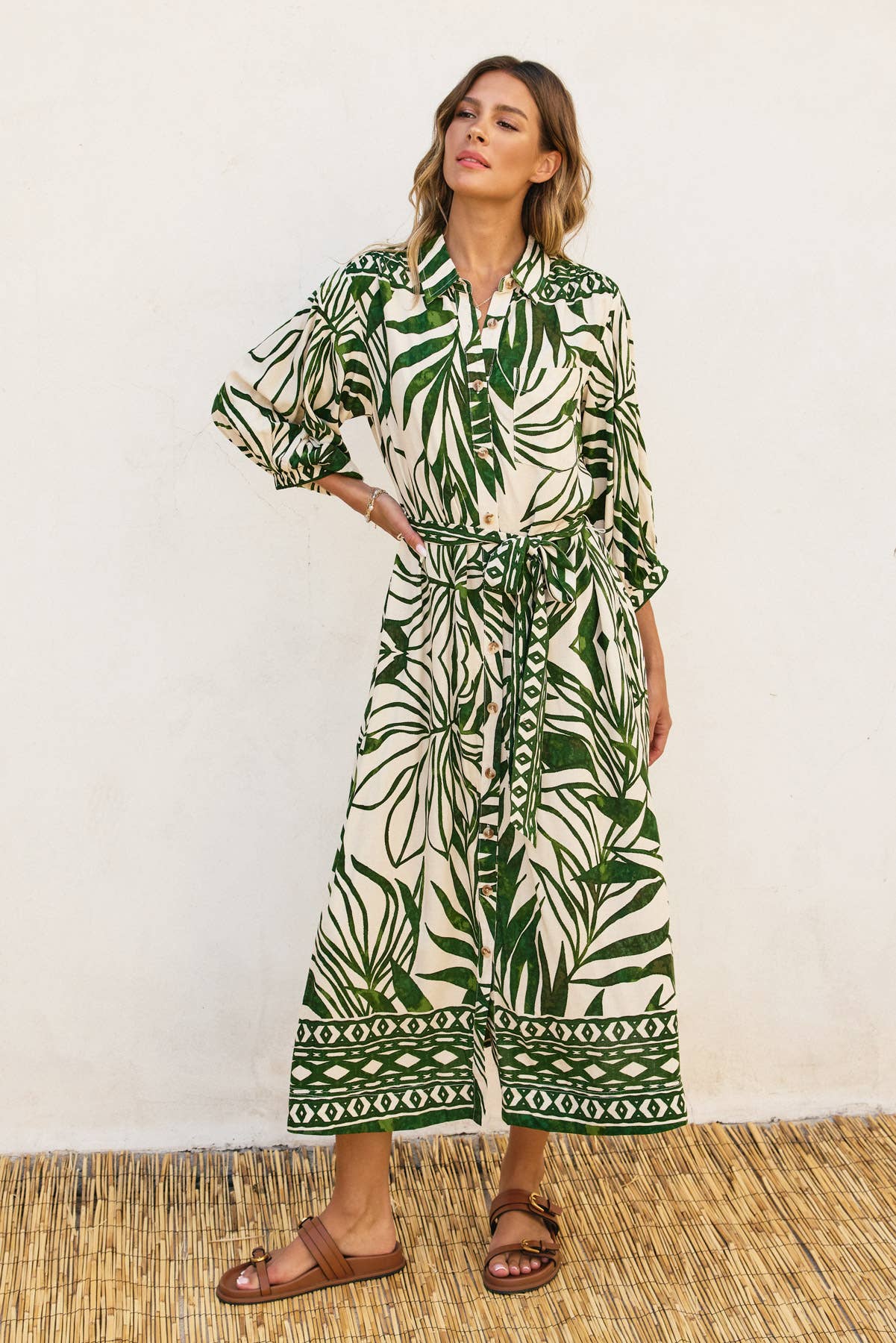 Take Me Away Longline Shirt Dress