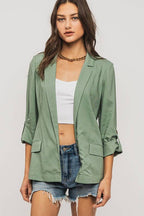 Monochrome Sleeve Tab Blazer