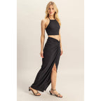 Halter Top & Knotted Skirt Set
