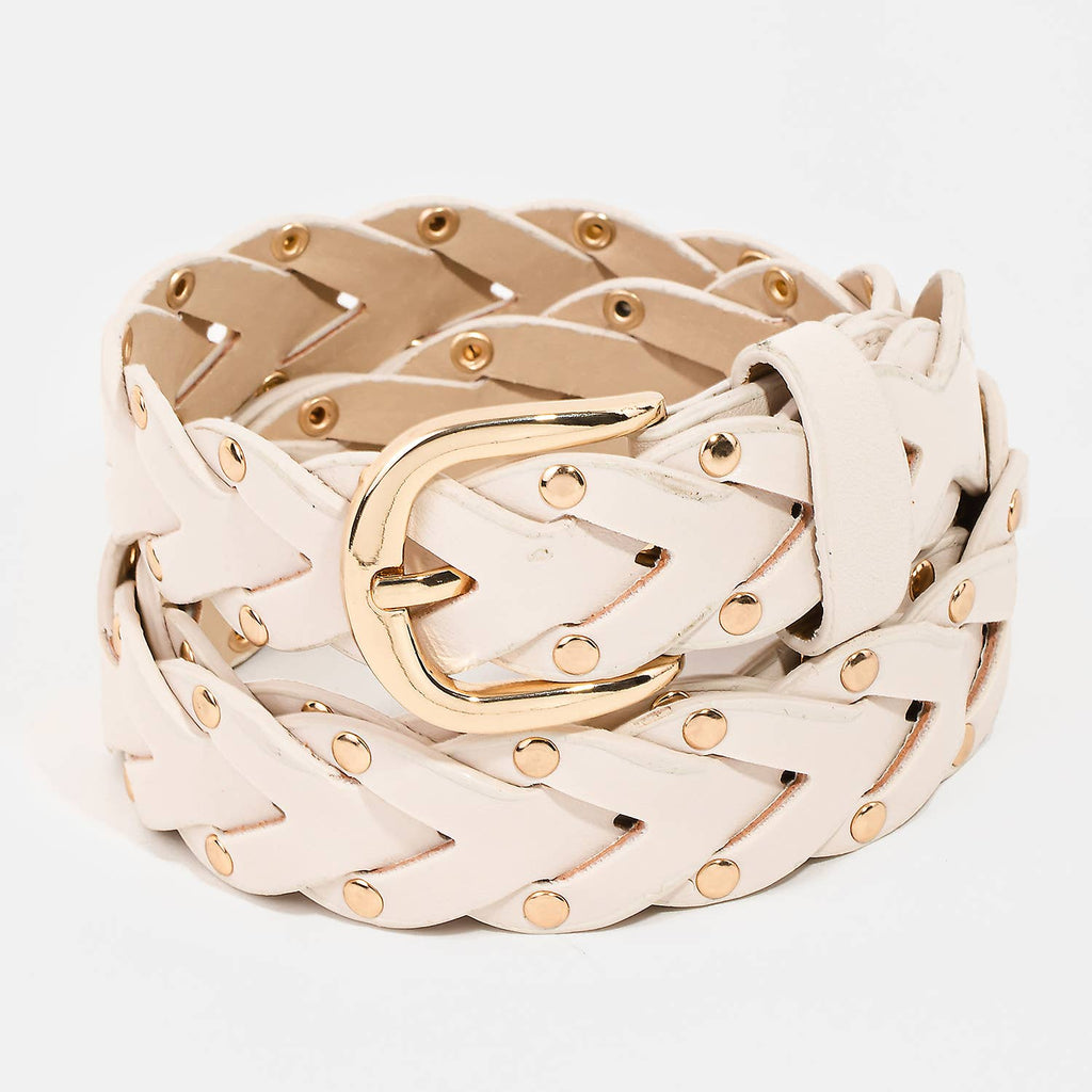 Braided Design Fashion Vegan Leather Belt