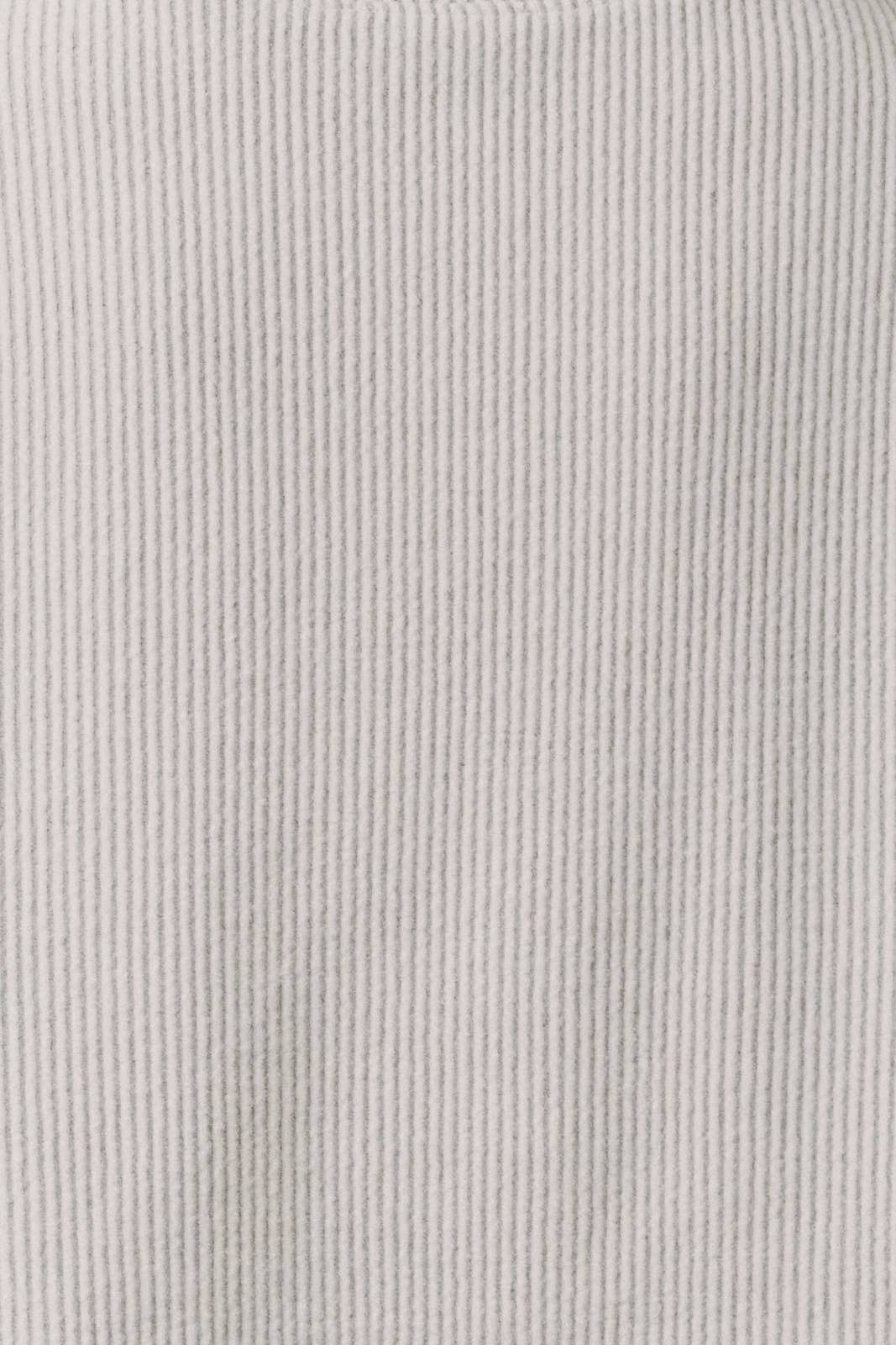 FUNNEL NECK LONG SLEEVE DROP SHOULDER RIB TOP