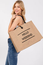 Hello Weekend Tote Bag