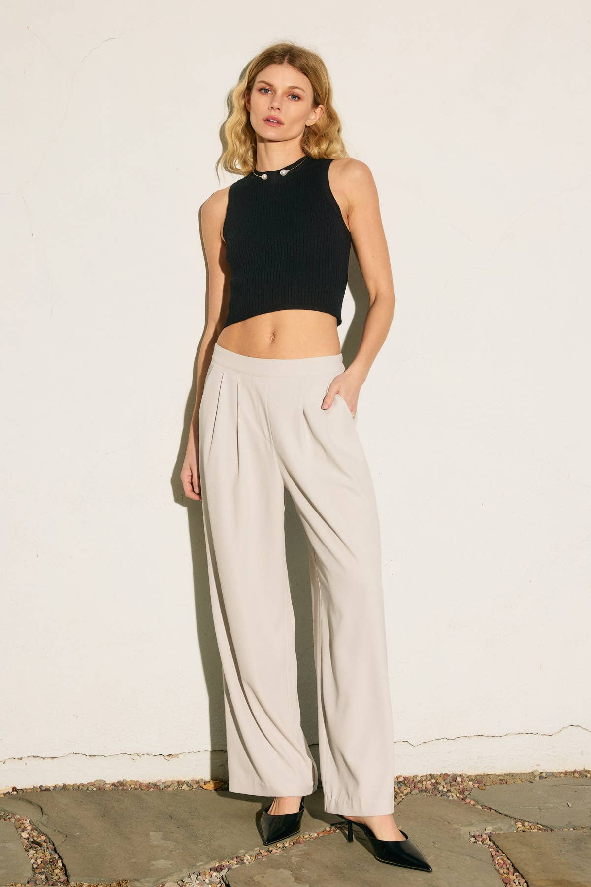 Pull On Wide Leg Trousers (1)