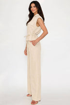 Utility Zip-Front Top & Wide-Leg Set