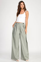 Elastic Band with side pleat pant