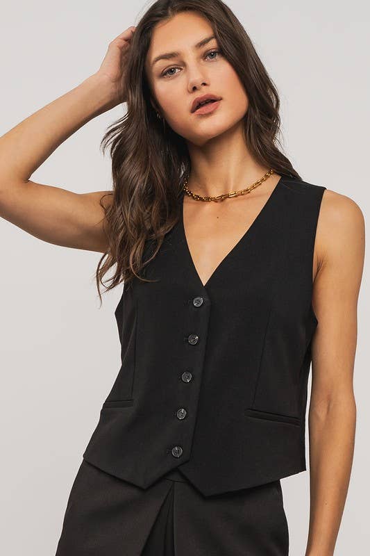Tailored Minimal Pleat Vest