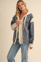 DENIM SWEATER CONTRAST JACKET
