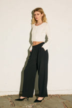 Pull On Wide Leg Trousers (1)