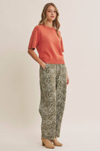 YEAR-ROUND ESSENTIAL COTTON BLEND RAGLAN COLOR SWEATER TOP