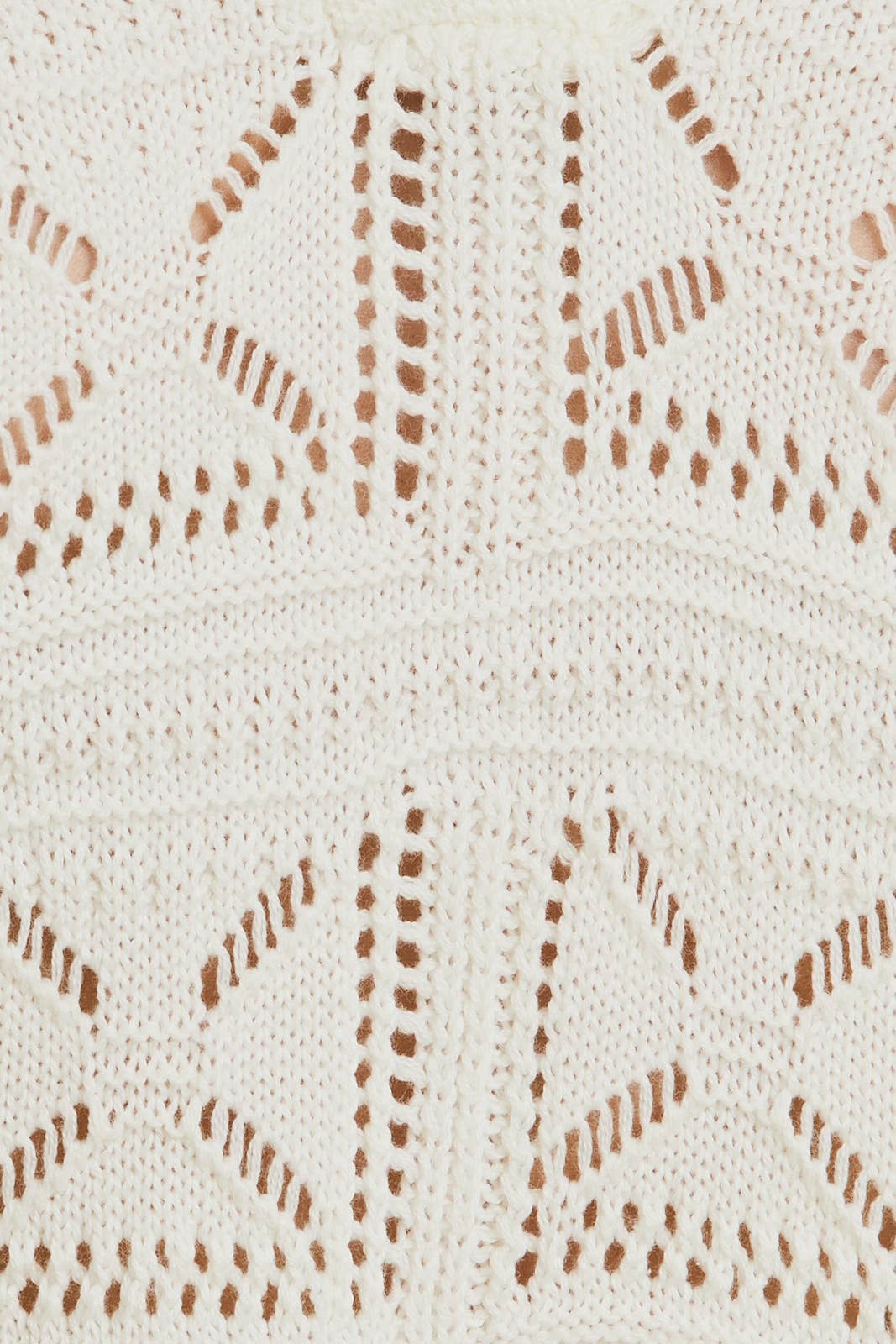 HALF SLEEVE OPEN KNIT COLLARED KNIT TOP