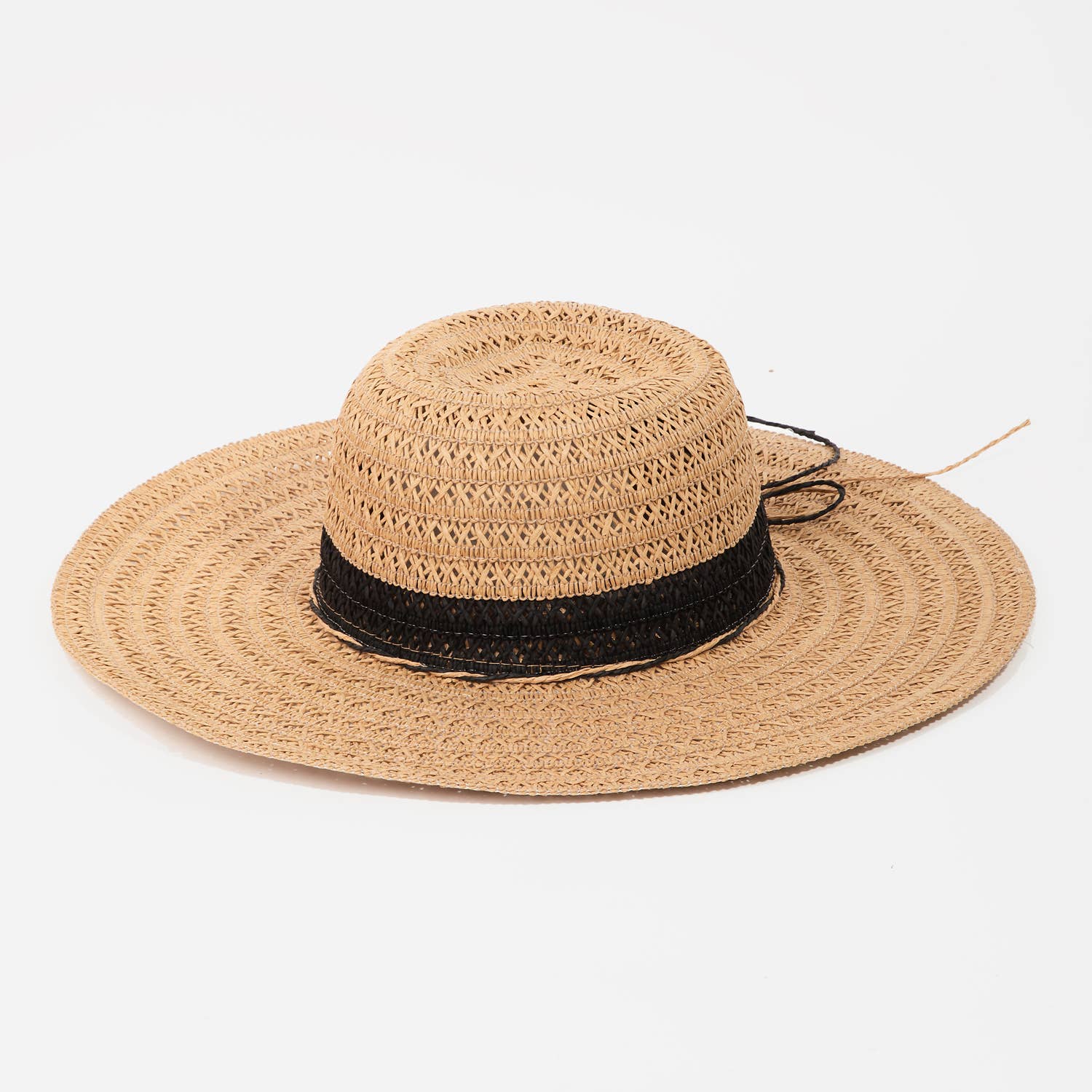 Straw Braided Ribbon Strap Sun Hat