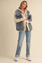 DENIM SWEATER CONTRAST JACKET