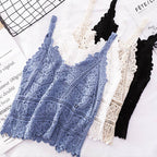 Bohemia Crochet Lace v-neck tank top - 3 colors