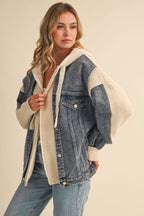 DENIM SWEATER CONTRAST JACKET
