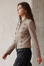 Cropped Military-Style Jacket