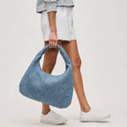 Dare to Dream - Large Woven Denim Hobo