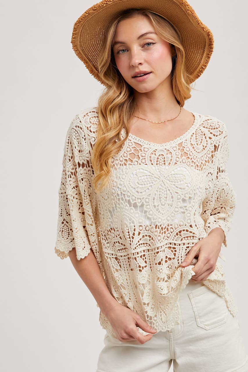 CROCHET LACE TOP