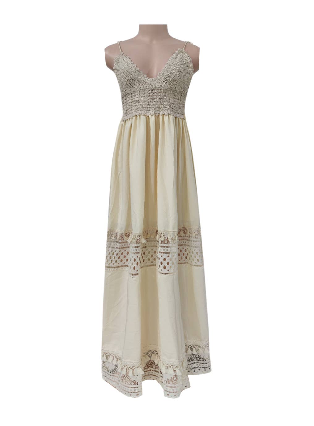 Bohemian Crochet tassel Lace large swing flare dress