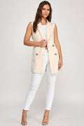 Linen sleeveless vest dress