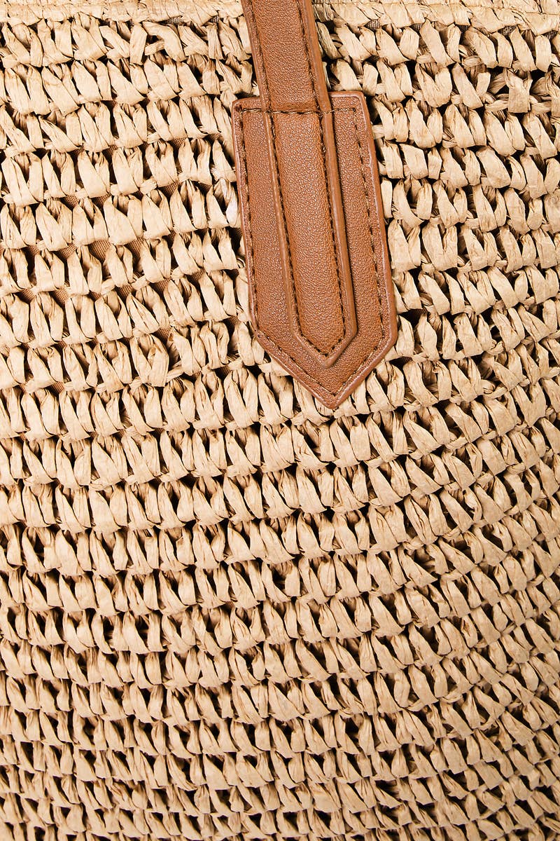 Square Straw Braided Tote Bag