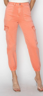 High Rise Cargo Jogger Pants