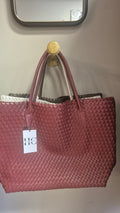 Raspberry Woven Tote