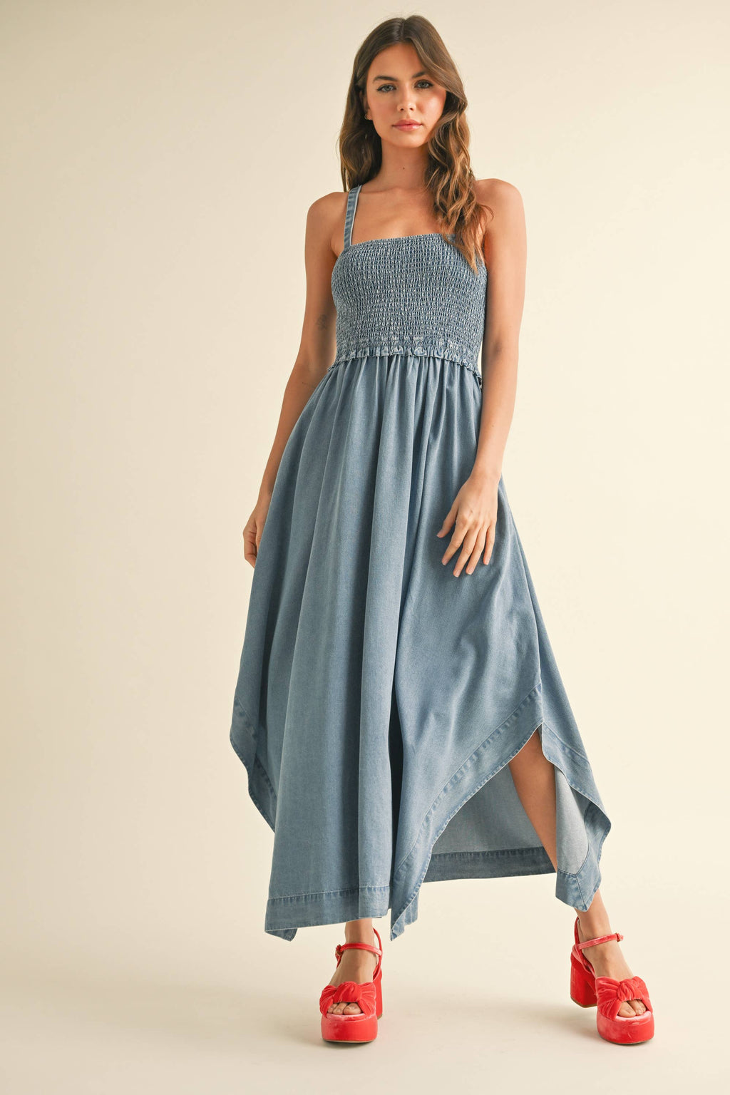 SMOCKING TOP LONG DRESS