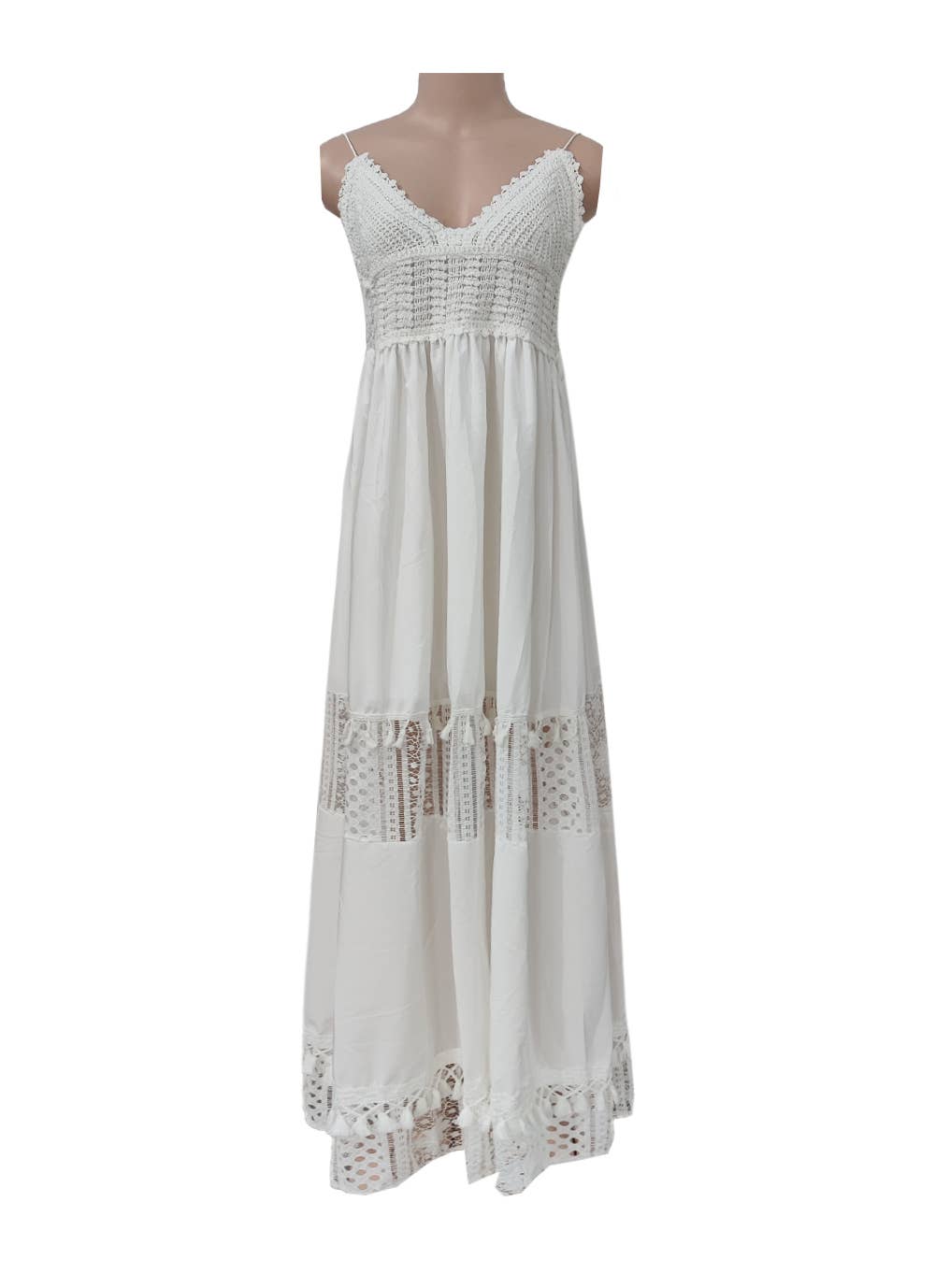 Bohemian Crochet tassel Lace large swing flare dress