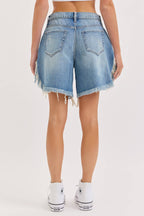 Mid Waisted Cut Off Shorts
