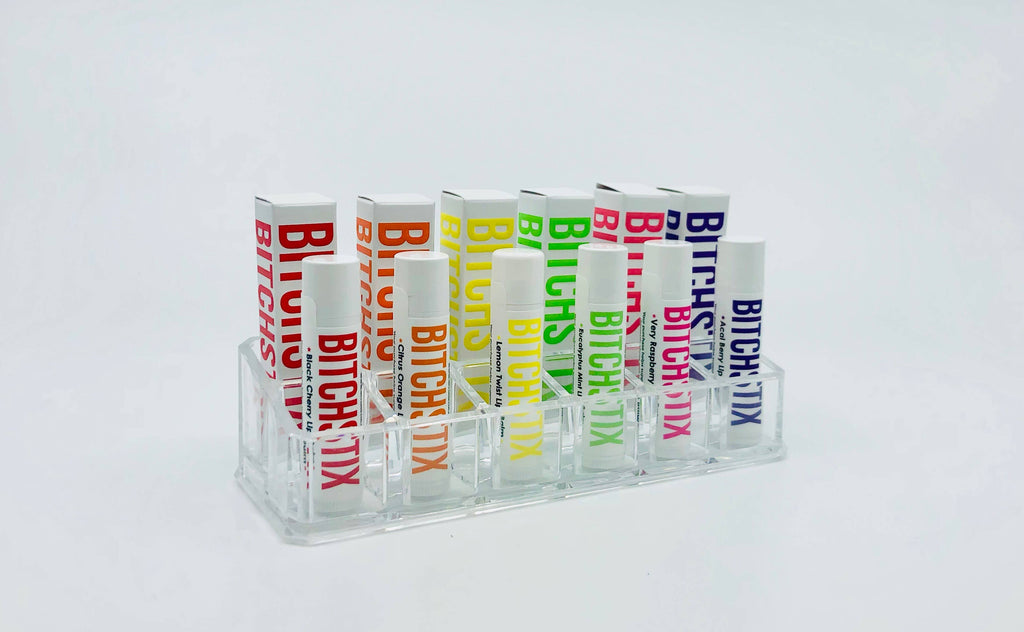 Acrylic Lip Balm Stand with 12 Slots