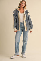 DENIM SWEATER CONTRAST JACKET