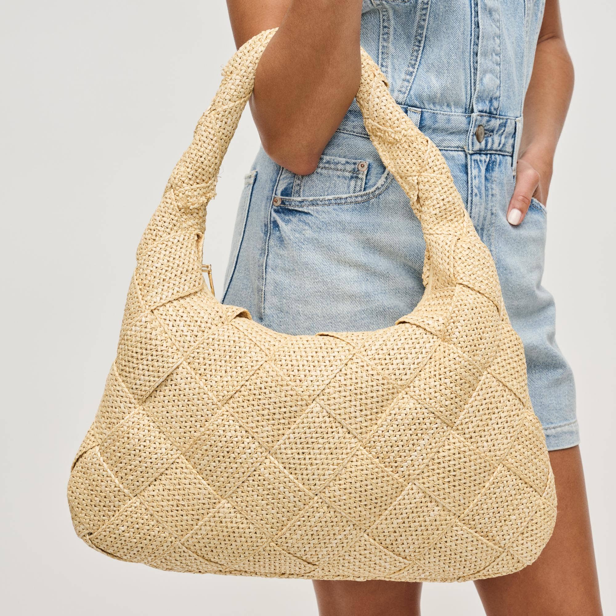 Dare to Dream - Large Woven Straw Hobo