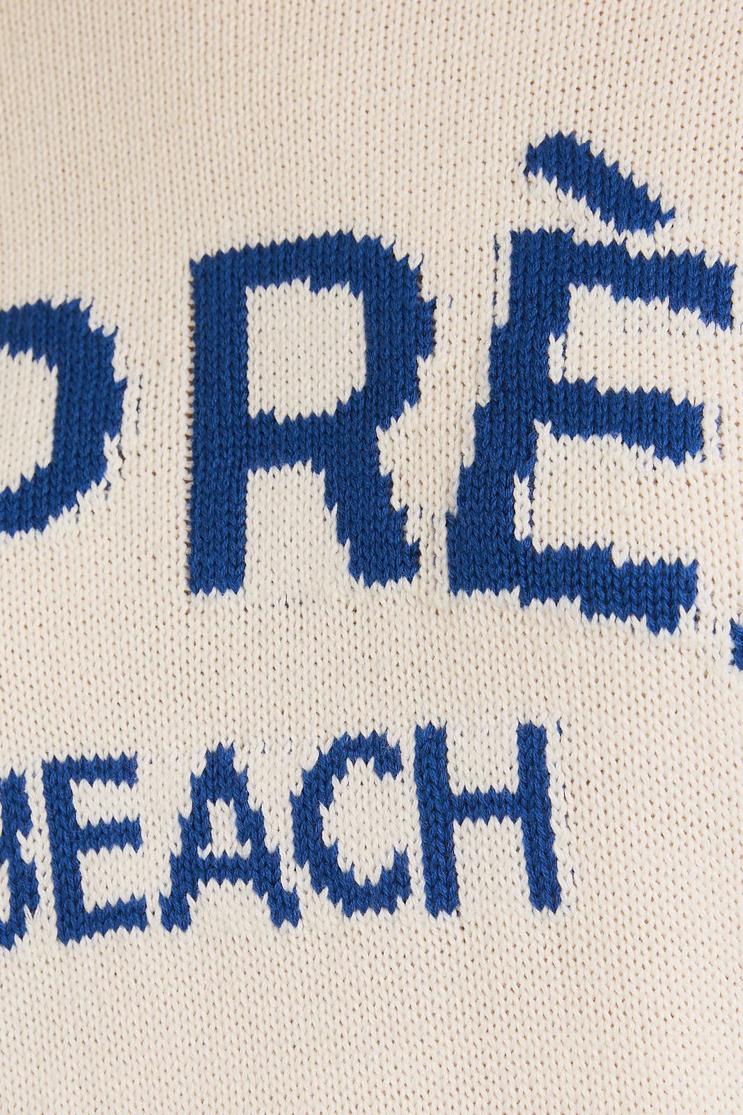 ROUND NECK LONG SLEEVE "APRES BEACH" LIGHT WEIGHT SWEATER