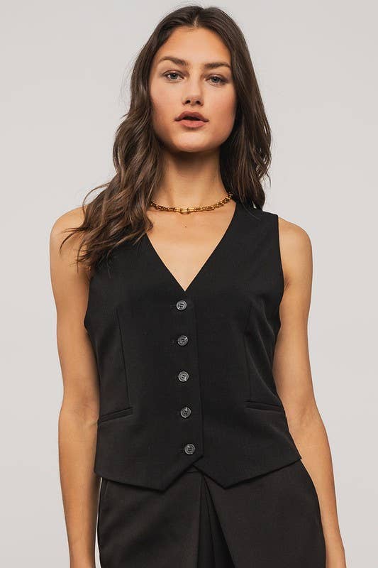 Tailored Minimal Pleat Vest