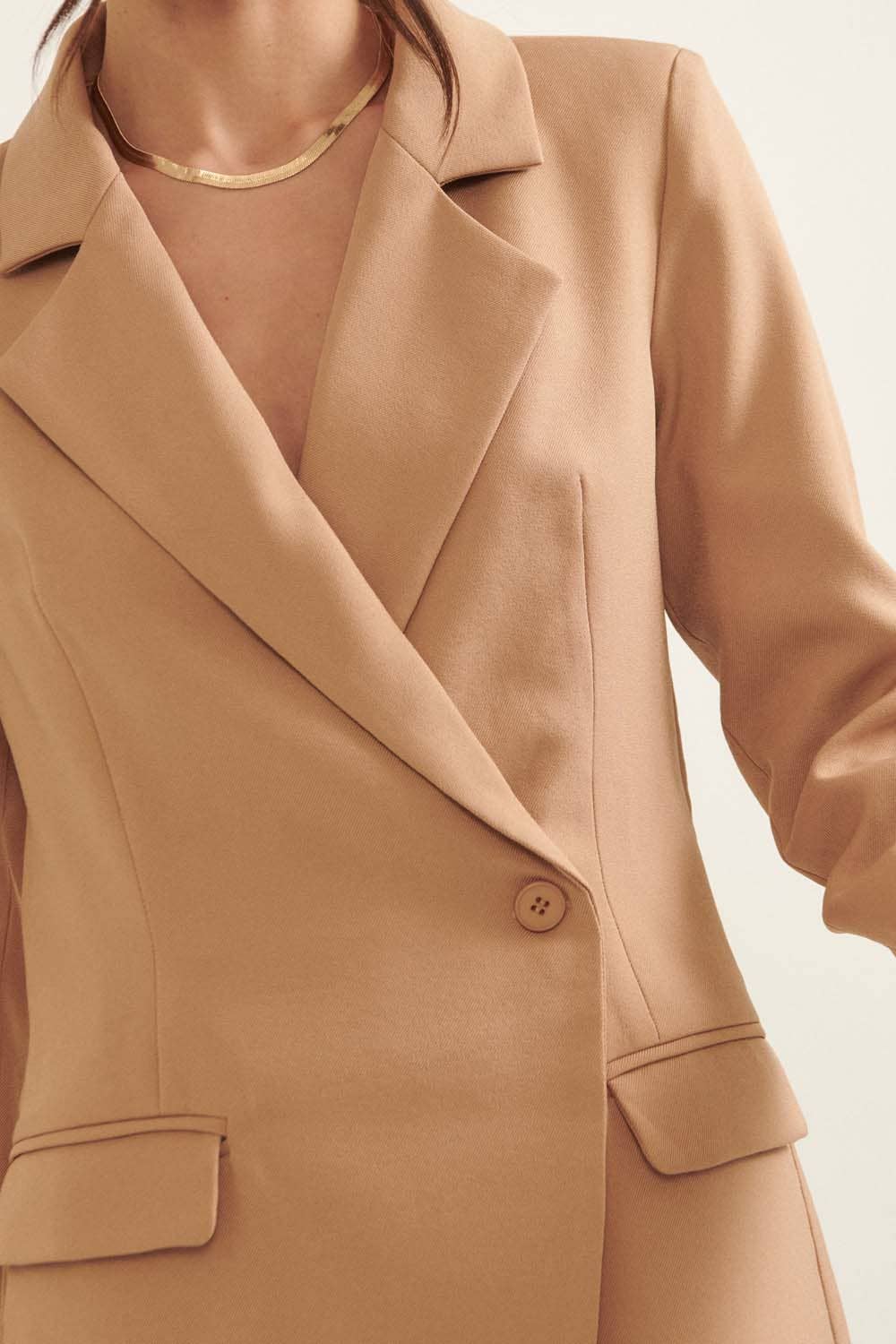 Solid Notch Lapel Collar One Button Romper