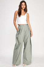 Elastic Band with side pleat pant