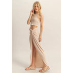 Halter Top & Knotted Skirt Set