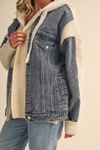 DENIM SWEATER CONTRAST JACKET